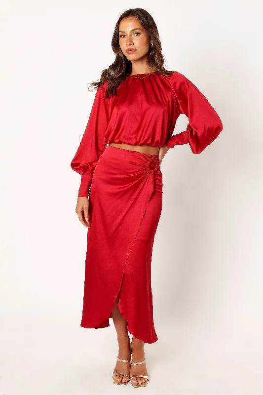 Natasha Two Piece Set - Red