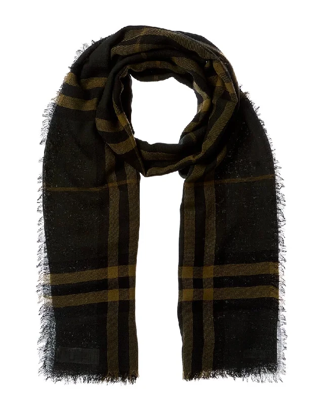 Burberry Check Wool Scarf