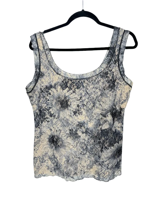 Top Sleeveless By Papillion In Black, Size: L