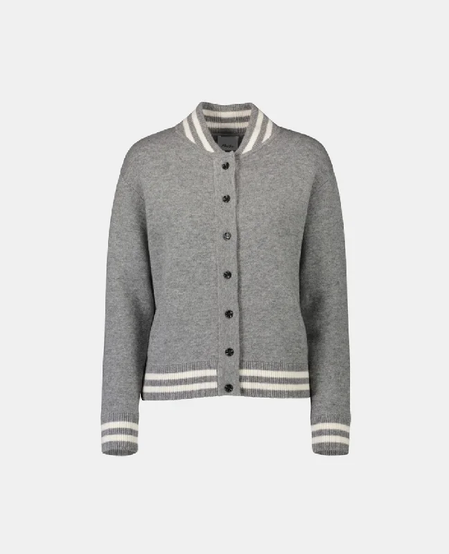 Jacket aus Cashmere-Mischung in Grau