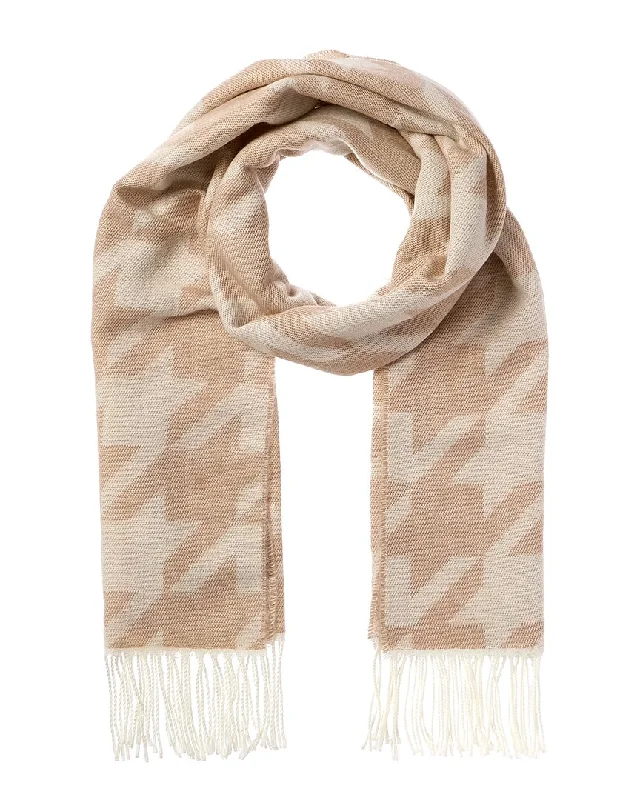 La Fiorentina Jacquard Houndstooth Scarf