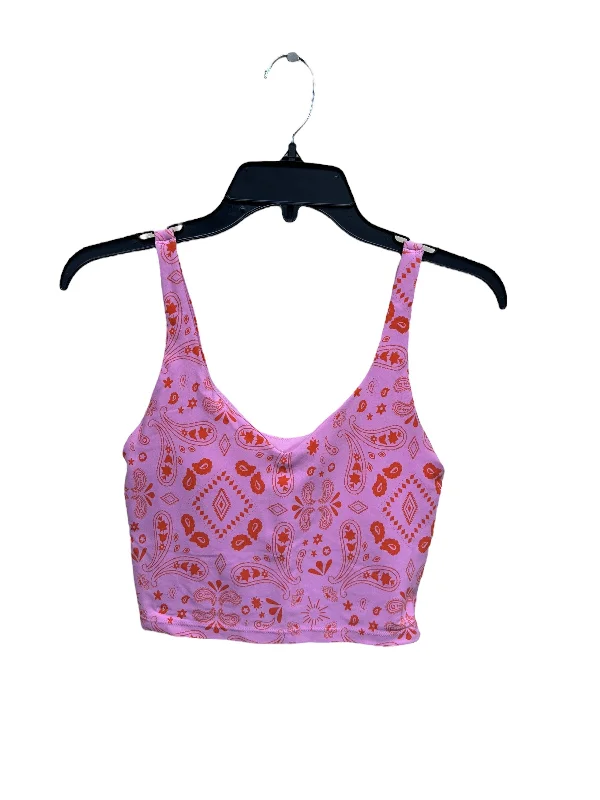 Athletic Bra By Aerie In Orange & Pink, Size: M