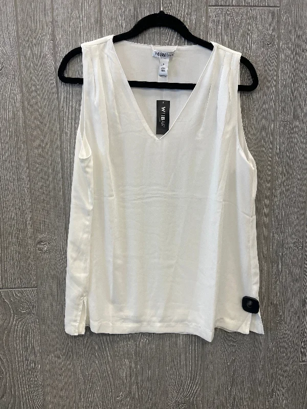 Top Sleeveless By White House Black Market In White, Size: L