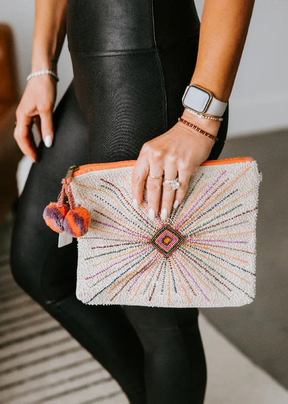 Sunbeam Seed Beaded Clutch