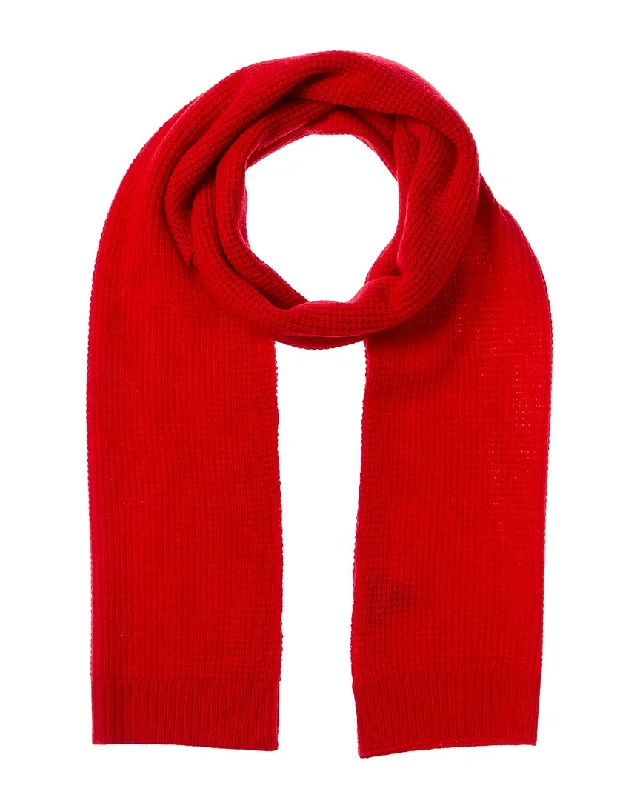 Hannah Rose Waffle Stitch Cashmere Scarf