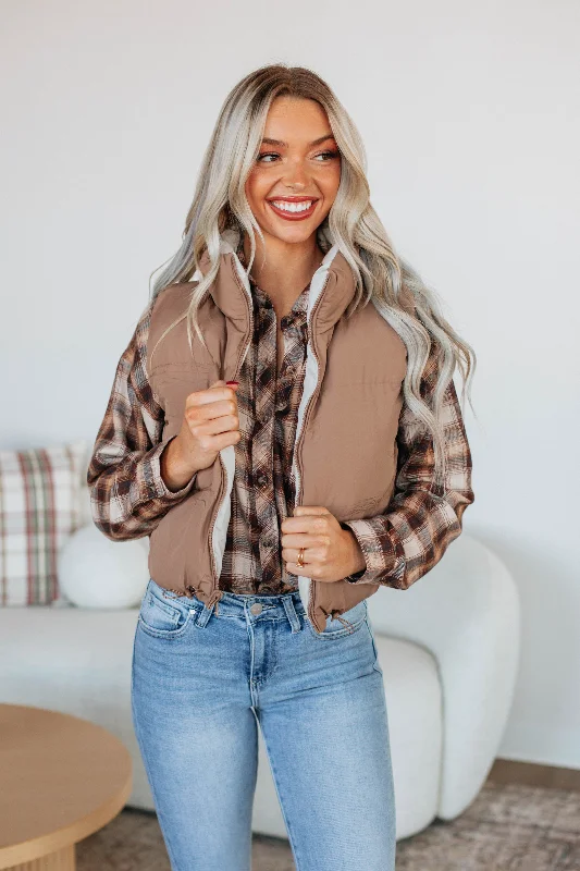 Blanca Reversible Vest - Mocha