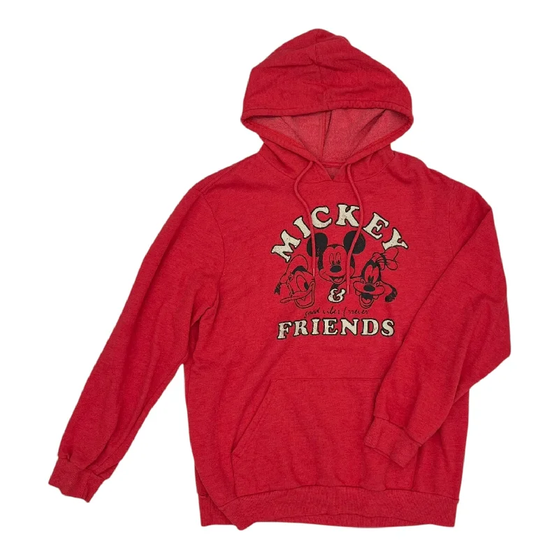 Sweatshirt Hoodie By Disney Store In Red, Size:L