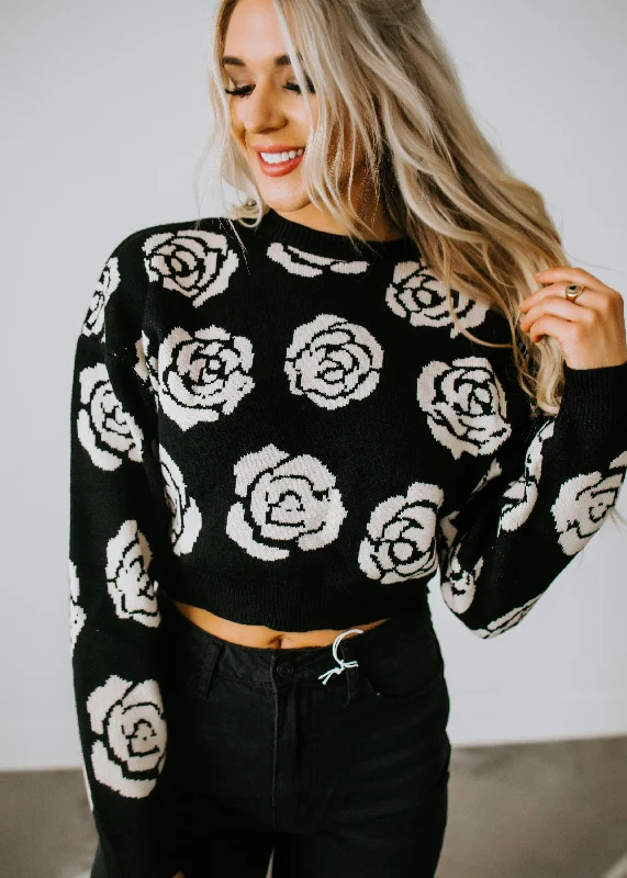 Gia Rose Print Sweater