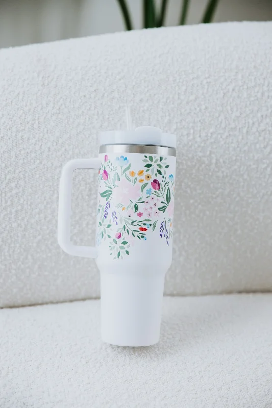 Floral Print Tumbler