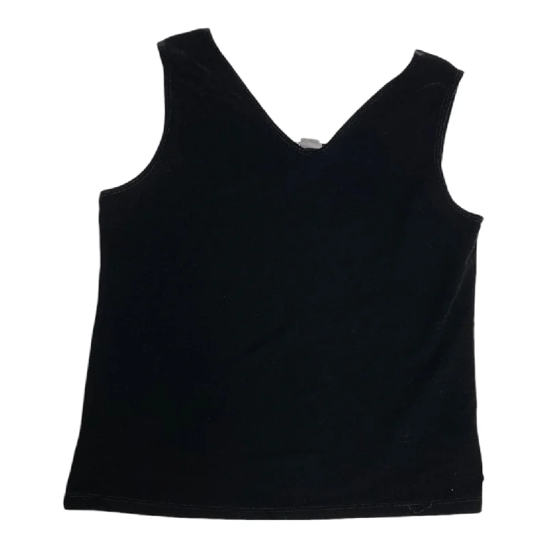 Top Sleeveless By Chicos In Black, Size: M