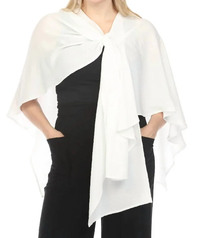 Wrap Gauze Cover-Up In White