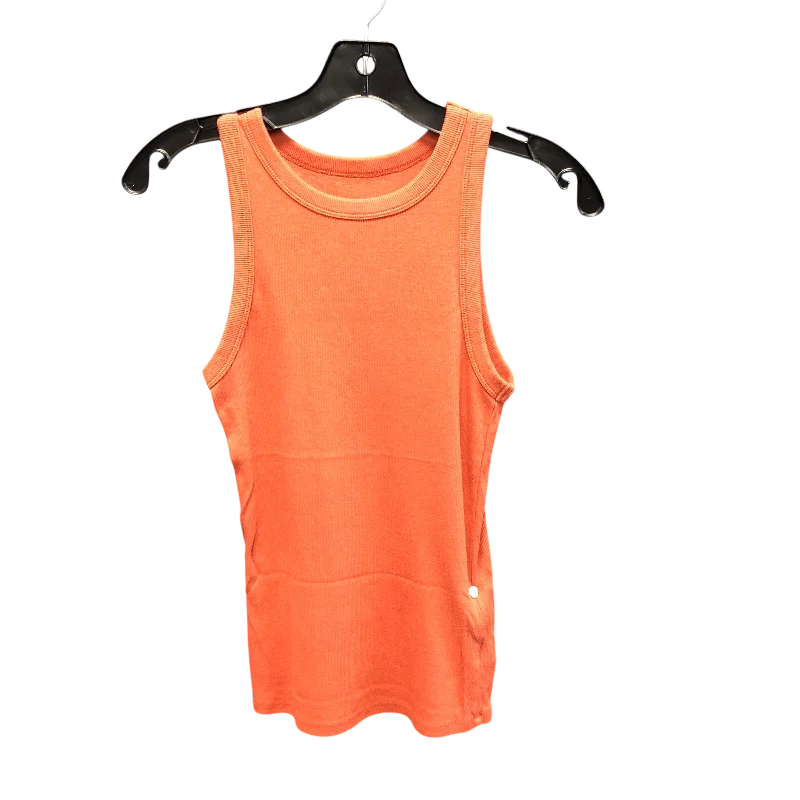 Top Sleeveless Basic By A New Day In Orange, Size: M