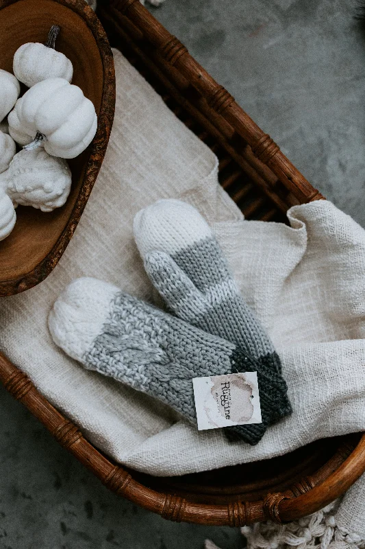 Bundled Up Cable Knit Mittens