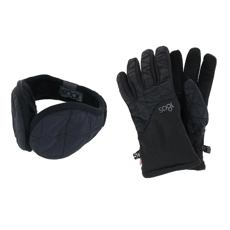 Women's All Finger Touchscreen Winter Gloves and Ear Warmer Set