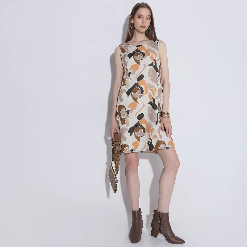 Regular Fit Printed Dress