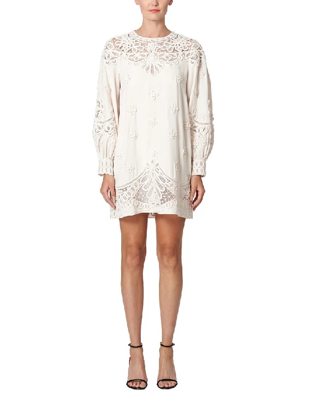 Carolina Herrera Puff Sleeve Mini Dress