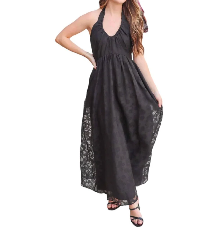 A Dream Lace Maxi Dress In Black