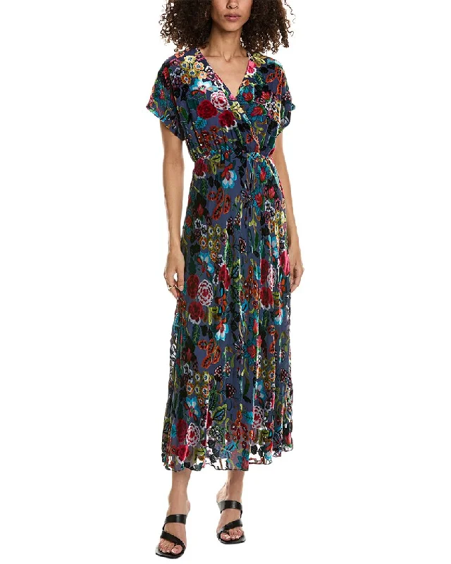 Johnny Was Connie Silk-Blend Maxi Dress