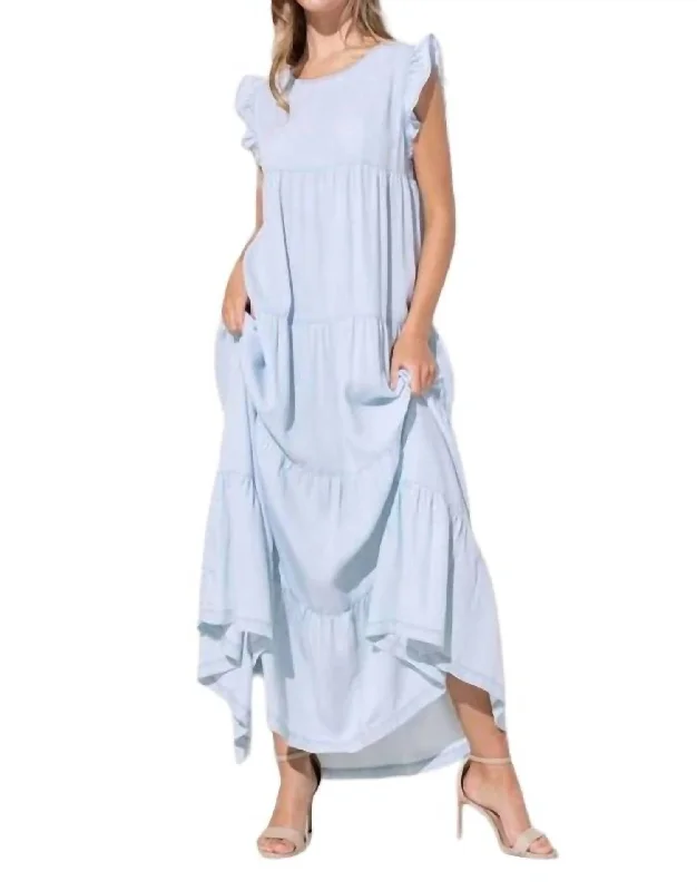 Lucia Maxi Dress In Light Blue