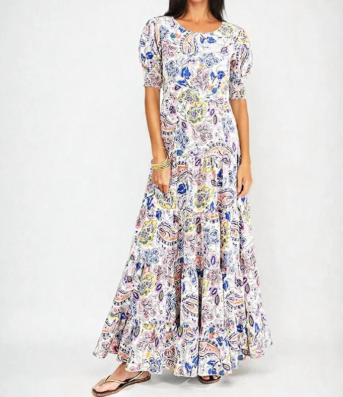 Lydia Floral Maxi Dress In Multi