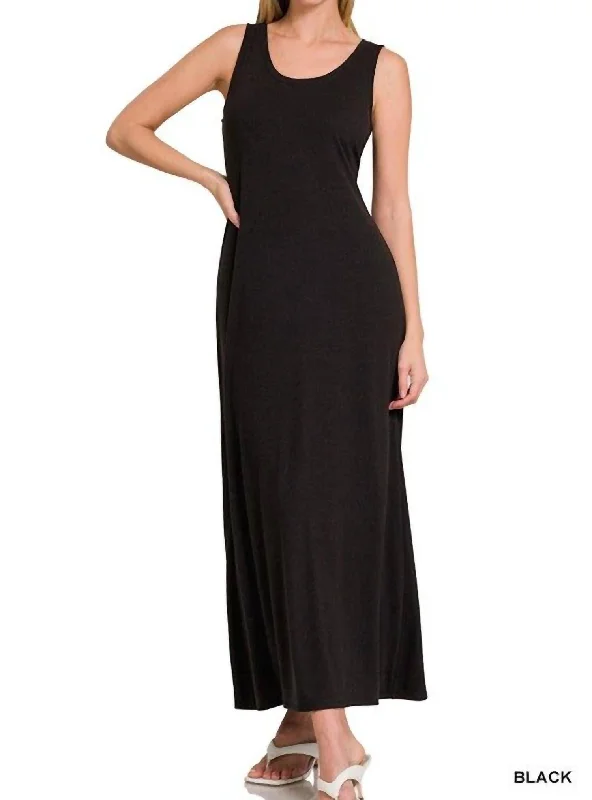 Tank Maxi Dress In Black