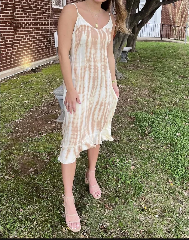 Tie Dye Maxi Dress In Blush