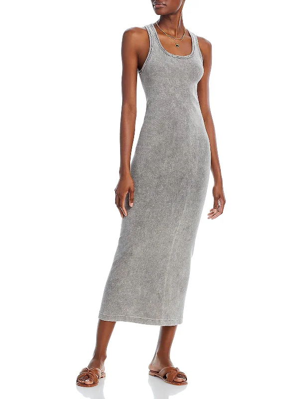 Womens Ribbed Ribbed Knit Maxi Dress