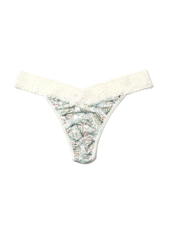 Plus Size Printed DreamEase™ Thong Begonia Leaf