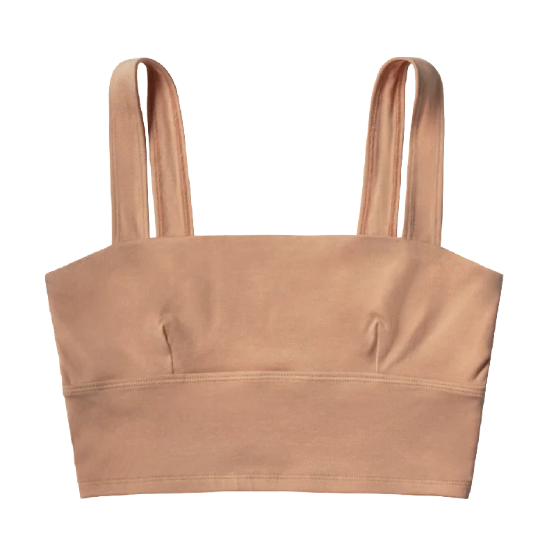 Square Neck Bralette Top in Maya Nude