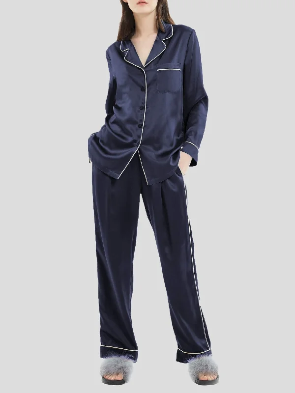 Women's Pajamas Two-Piece Acetate Silk Pajamas Set